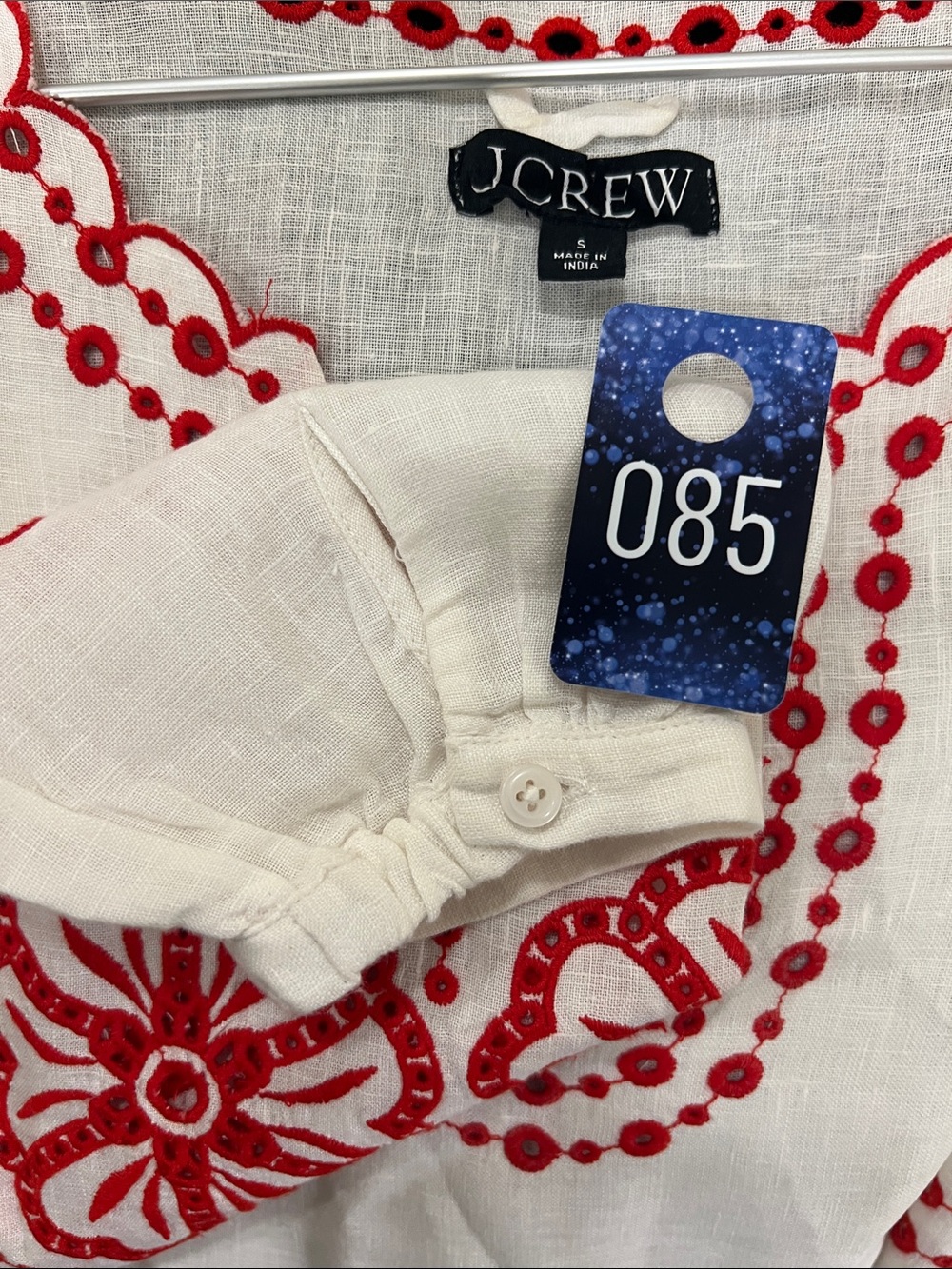 J. Crew Bungalow embroidered dress in linen size Small - Picture 11 of 11